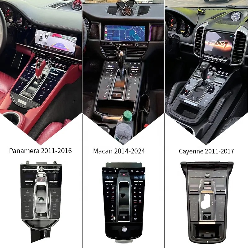 Hot Selling Car Upgrade Old to New Gear Shift Panel Centre Console SaddleTouch Control Panel for /Macan/Panamera